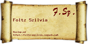 Foltz Szilvia névjegykártya